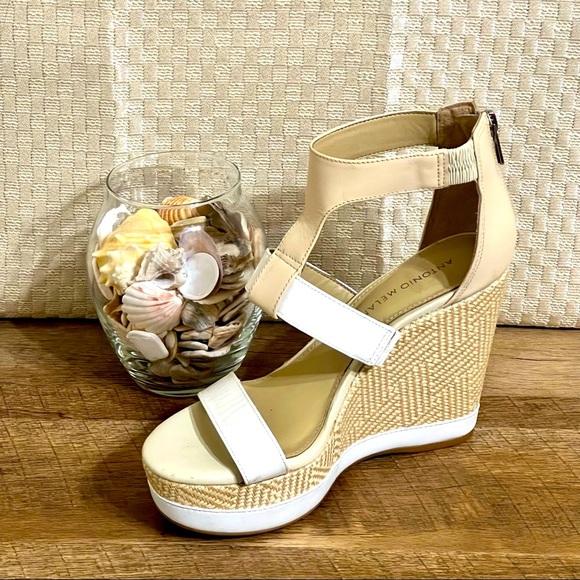 ANTONIO MELANI Shoes - ANTONIO MELANI CAM T-STRAP LEATHER WHITE/SAND 6